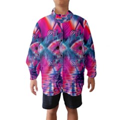 Cosmic Heart Of Fire, Abstract Crystal Palace Wind Breaker (kids) by DianeClancy