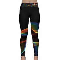 Fluted Cosmic Rafluted Cosmic Rainbow, Abstract Winds Yoga Leggings by DianeClancy