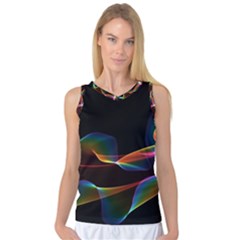 Fluted Cosmic Rafluted Cosmic Rainbow, Abstract Winds Women s Basketball Tank Top by DianeClancy