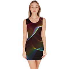 Imagine, Through The Abstract Rainbow Veil Sleeveless Bodycon Dress by DianeClancy