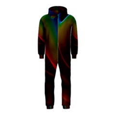 Liquid Rainbow, Abstract Wave Of Cosmic Energy  Hooded Jumpsuit (kids) by DianeClancy