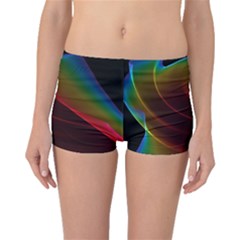 Liquid Rainbow, Abstract Wave Of Cosmic Energy  Boyleg Bikini Bottoms by DianeClancy