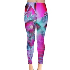 Ruby Red Crystal Palace, Abstract Jewels Leggings  by DianeClancy