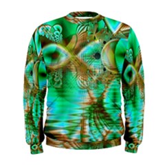 Spring Leaves, Abstract Crystal Flower Garden Men s Sweatshirt by DianeClancy