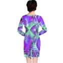 Violet Peacock Feathers, Abstract Crystal Mint Green Long Sleeve Nightdress View2