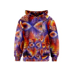 Winter Crystal Palace, Abstract Cosmic Dream (lake 12 15 13) 9900x7400 Smaller Kids  Pullover Hoodie by DianeClancy