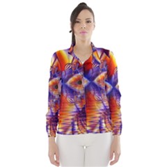 Winter Crystal Palace, Abstract Cosmic Dream (lake 12 15 13) 9900x7400 Smaller Wind Breaker (women) by DianeClancy