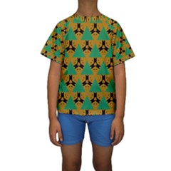 Triangles And Other Shapes Pattern         Kid s Short Sleeve Swimwear by LalyLauraFLM