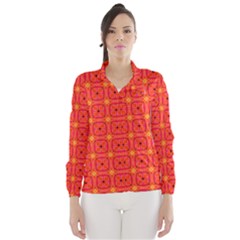 Peach Apricot Cinnamon Nutmeg Kitchen Modern Abstract Wind Breaker (women) by DianeClancy