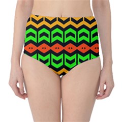 Rhombus And Other Shapes Pattern             High-waist Bikini Bottoms by LalyLauraFLM