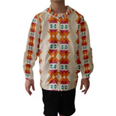 Triangles Tribal Pattern              Hooded Wind Breaker (kids) by LalyLauraFLM