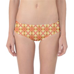 Peach Pineapple Abstract Circles Arches Classic Bikini Bottoms by DianeClancy