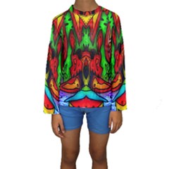 Faces Kid s Long Sleeve Swimwear by MRTACPANS