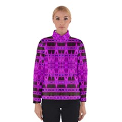 Bright Pink Black Geometric Pattern Winterwear by BrightVibesDesign
