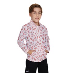 Red Seamless Floral Pattern Wind Breaker (kids) by TastefulDesigns