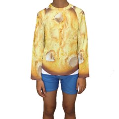 White Chocolate Chip Lemon Cookie Novelty Kid s Long Sleeve Swimwear by WaltCurleeArt