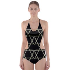 Star Of David   Cut-out One Piece Swimsuit by SugaPlumsEmporium