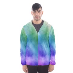 Rainbow Watercolor Hooded Wind Breaker (men) by StuffOrSomething