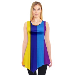 Rainbow Painting On Wood Sleeveless Tunic by StuffOrSomething