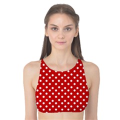 Dots Red Tank Bikini Top by olgart