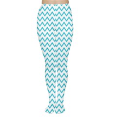 Blue White Chevron Women s Tights by yoursparklingshop