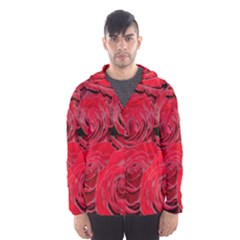 Red Roses Love Hooded Wind Breaker (men) by yoursparklingshop