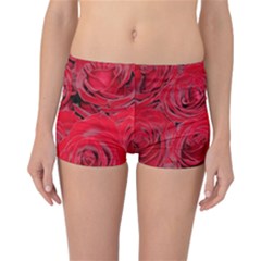 Red Roses Love Reversible Boyleg Bikini Bottoms by yoursparklingshop