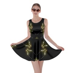 Festive Black Golden Lights  Skater Dress by yoursparklingshop