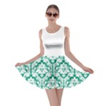 Emerald Green Damask Pattern Skater Dress