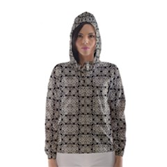 Interlace Arabesque Pattern Hooded Wind Breaker (women) by dflcprintsclothing