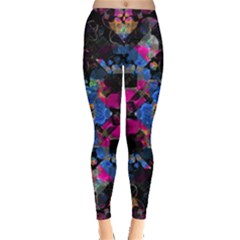 Stylized Geometric Floral Ornate Leggings  by dflcprintsclothing