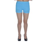 Bright blue quatrefoil pattern Skinny Shorts