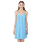 Bright blue quatrefoil pattern Camis Nightgown 
