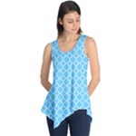 Bright blue quatrefoil pattern Sleeveless Tunic
