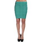 Emerald green quatrefoil pattern Bodycon Skirt