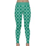 Emerald green quatrefoil pattern Yoga Leggings 
