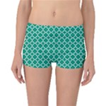 Emerald green quatrefoil pattern Boyleg Bikini Bottoms