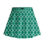 Emerald green quatrefoil pattern Mini Flare Skirt