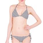 Grey Quatrefoil Pattern Bikini Set