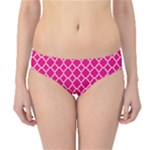 Hot pink quatrefoil pattern Hipster Bikini Bottoms