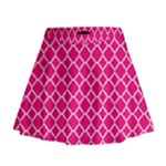 Hot pink quatrefoil pattern Mini Flare Skirt