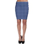 Navy blue quatrefoil pattern Bodycon Skirt