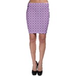 Lilac Purple Quatrefoil Pattern Bodycon Skirt