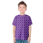 Royal Purple Quatrefoil Pattern Kid s Cotton Tee