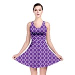 Royal Purple Quatrefoil Pattern Reversible Skater Dress