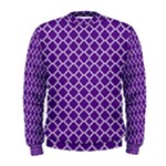 Royal Purple Quatrefoil Pattern Men s Sweatshirt
