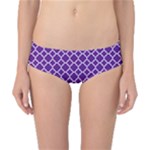 Royal Purple Quatrefoil Pattern Classic Bikini Bottoms
