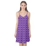 Royal Purple Quatrefoil Pattern Camis Nightgown 