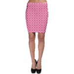 Soft Pink Quatrefoil Pattern Bodycon Skirt