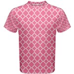 Soft Pink Quatrefoil Pattern Men s Cotton Tee